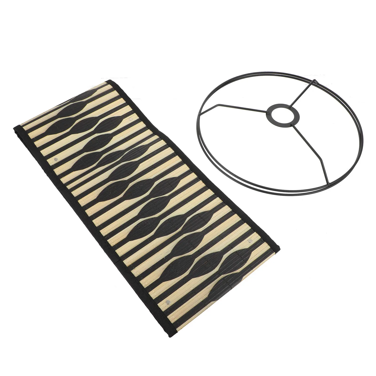 Geometric Bamboo Lampshade Decorative Lamp Accessory Light Cover Replacement Bamboo Craft Warm Room Lamp Shade