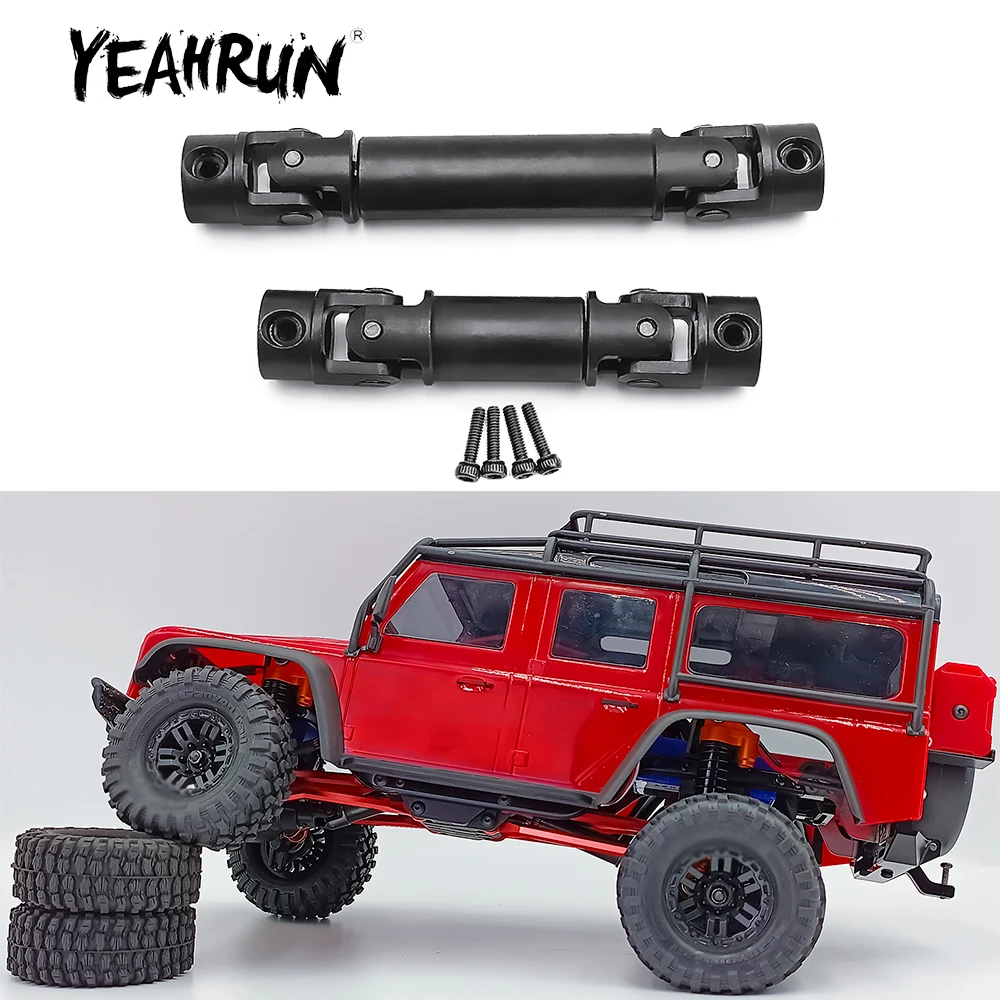 

YEAHRUN 1 Pair Metal Steel Drive Shaft CVD Joint Axle for TRX4M Bronco Defender 1/18 RC Crawler Car Model Upgrade Parts