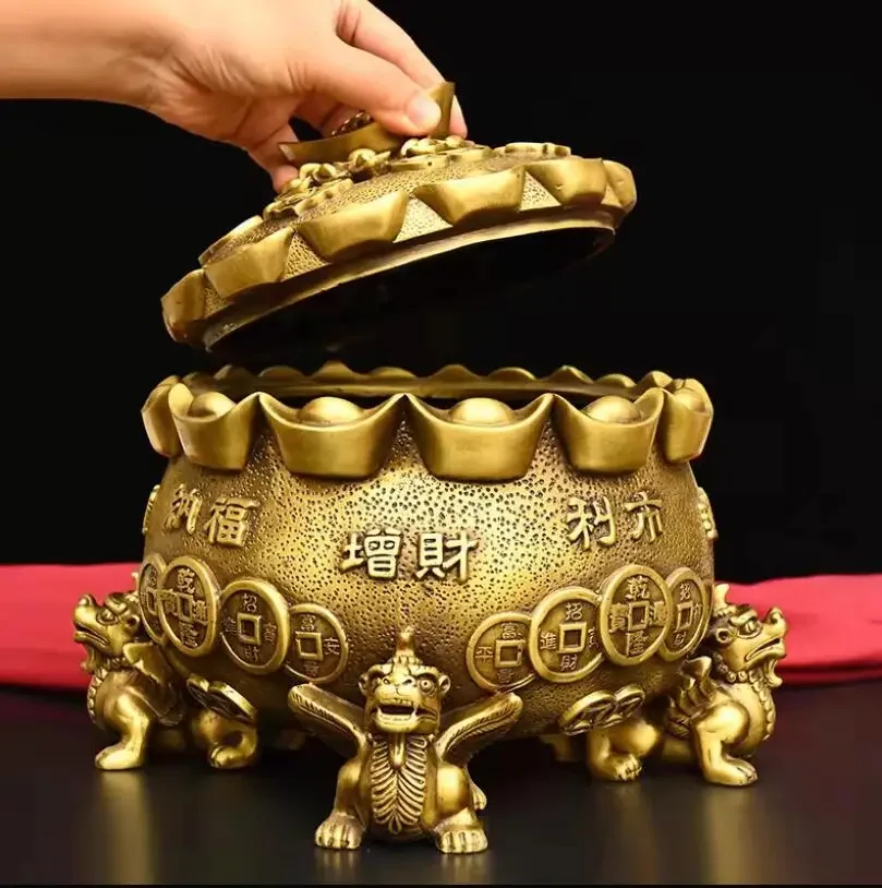 Metal Monster Treasure Bowl Decorations, Home, Office, Cultural and Creative Decorations