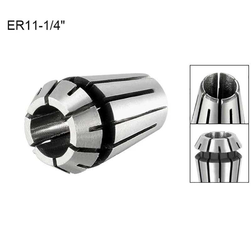 1pcs ER11 Spring Collet High Precision 0.01mm Clamping Diameter 1/4-inch 1/8-inch for CNC Milling Tool Holder Engraving Machine