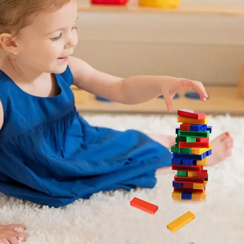 Juego de mesa de fiesta para adultos, bloques de apilamiento de madera interactivos, Cubo de equilibrio, juego de mesa familiar divertido para niños