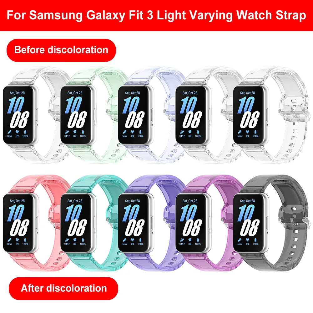 Photo chrome sport gurt sport armband verstellbar tpu ersatz gurt band bequem für samsung galaxy fit 3 SM-R390 band