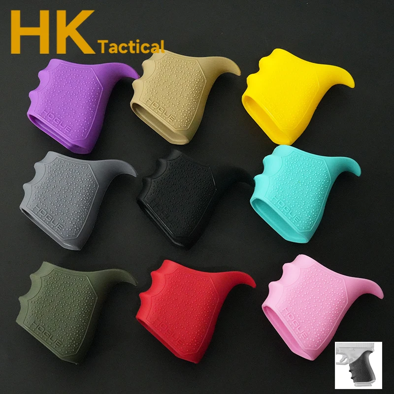 3Pcs Universal Tactical Anti-Skid Grip Gloves Pistol Glock G17 G18 G19 Handle Non-Slip Rubber Gloves Grip Weapon Accessory