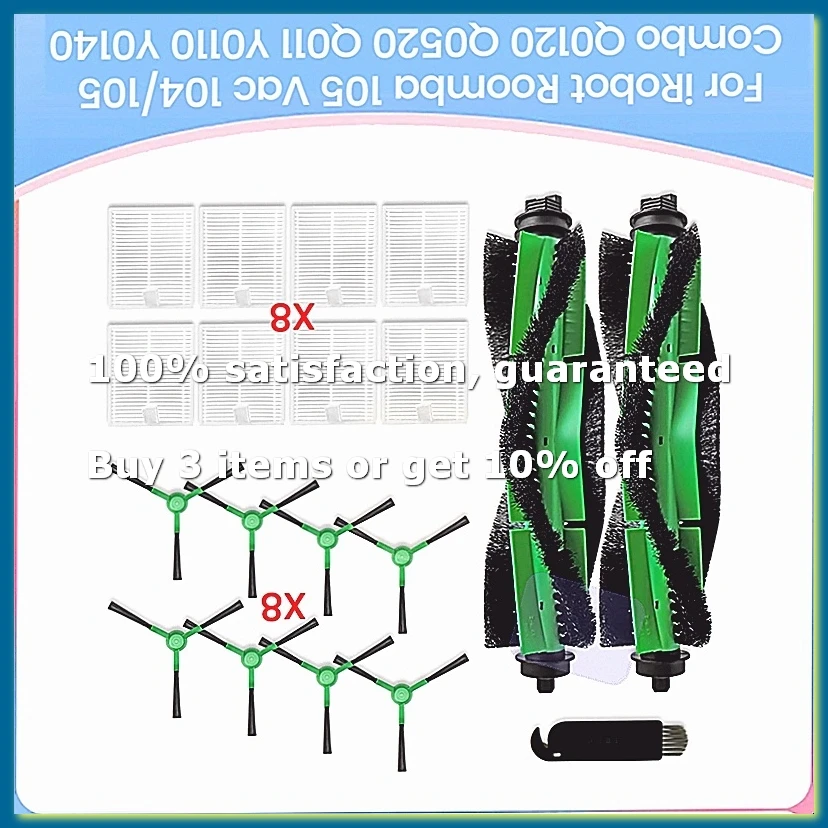 Replacement Parts for Robot Vacuum 105 Vac 104/105 Combo Q0120 Q0520 Q011 Y0110 Y0140