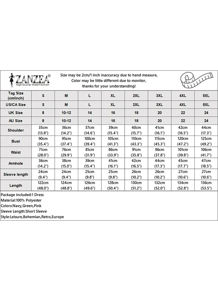 ZANZEA Elegante Damen-Partykleider 20225, modische Stoffblume, kurze Ärmel, O-Ausschnitt, A-Linie, Midi-Roben, Sommer, taillierte Taille, Kleid