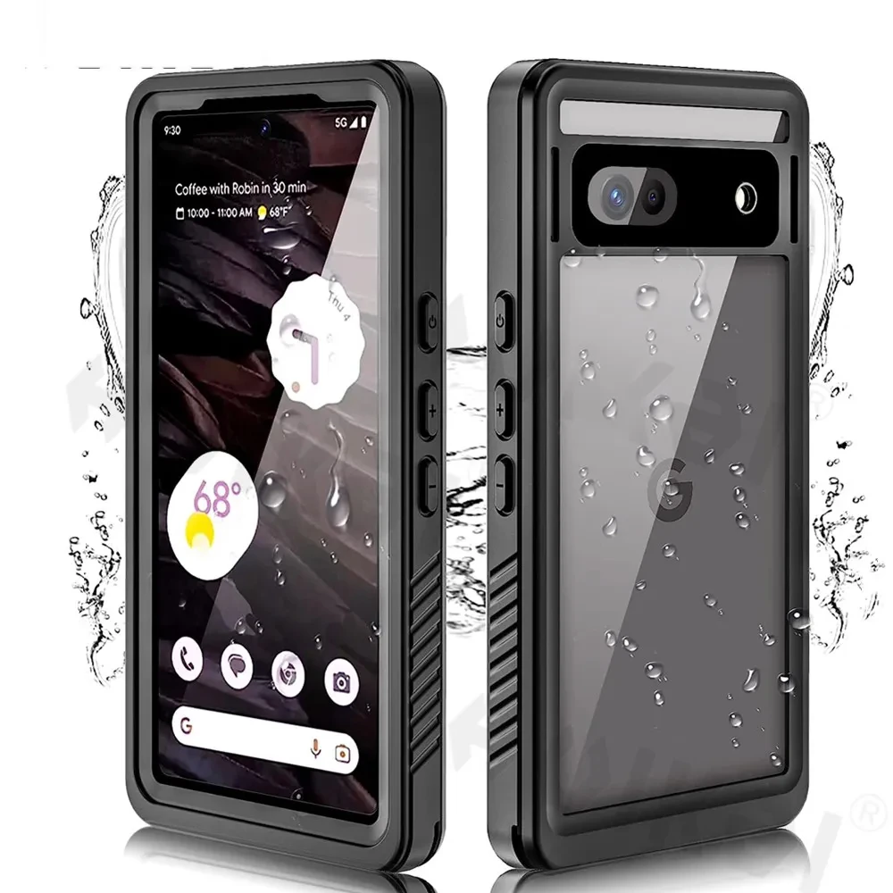 IP68 Case Waterproof For Goolge Pixel 6A Pixel 7A 8 9Pro XL Screen Protector Full Body Heavy Duty Clear Rugged Shockproof Cover