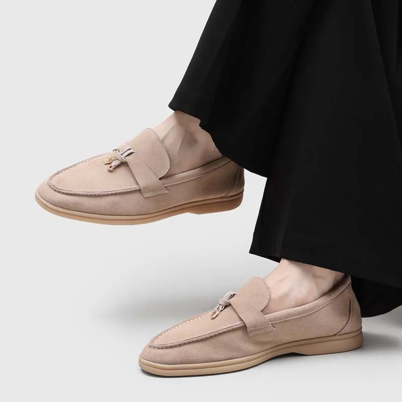 Retro Frosted Tassel Hanging Men Loafers Breathable Simple  Comfortable Suitable for Commuting To Work Driving Casual Shoes