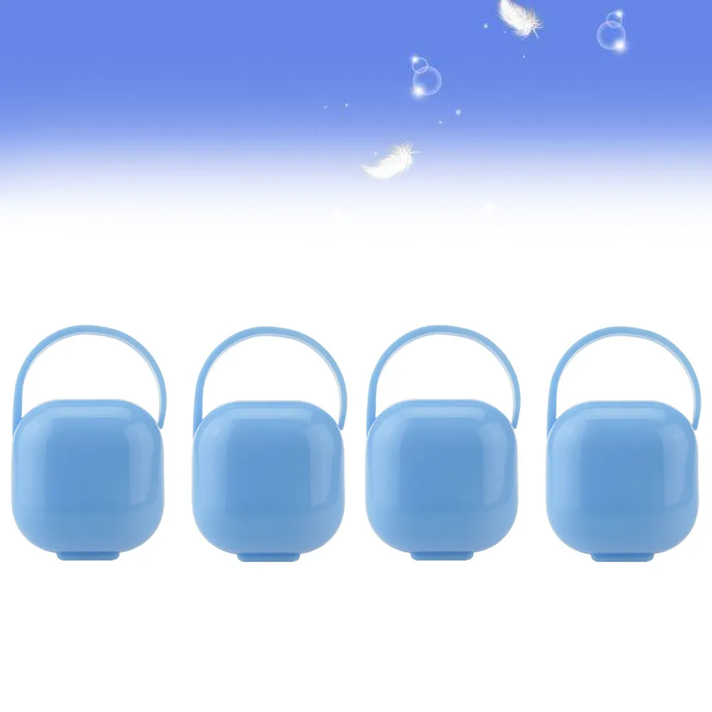 4Pcs Pacifier Storage Boxes Premium Portable Dustproof Holder Baby Soother Case Convenient Carry Clip Outdoor Pacifier Case