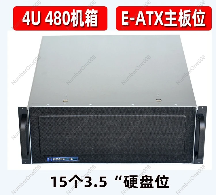 

4U Server Chassis 15 Bay Short 480mm Length for NVR Storage Dual Xeon Motherboard USB3.0 Industrial Control