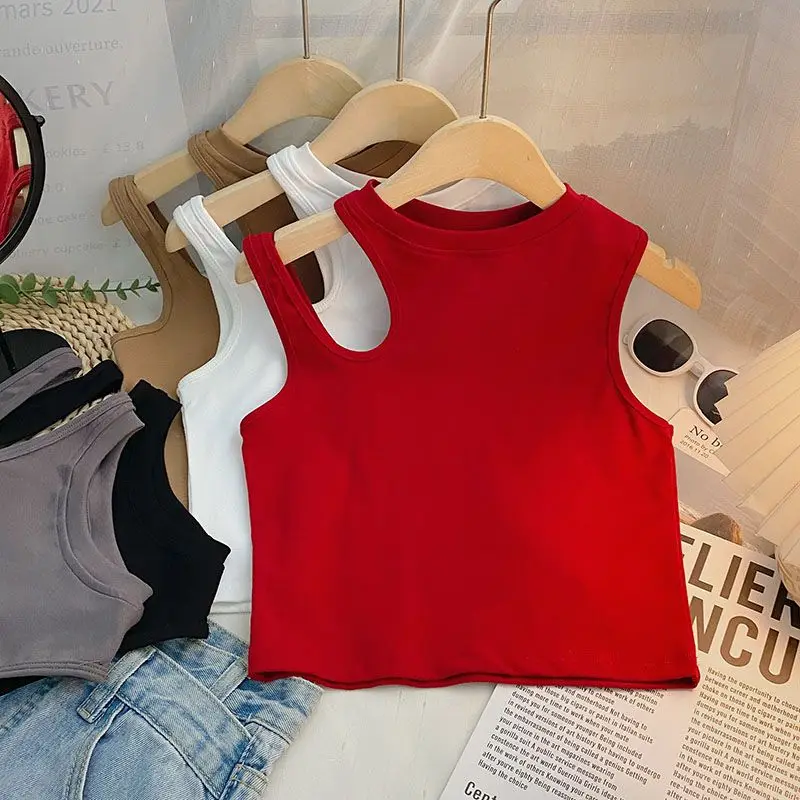 Summer Fashion T-Shirt for Girls Off-Shoulder Design with Holes Short Length Slim-fit Cotton Material Dance Wear