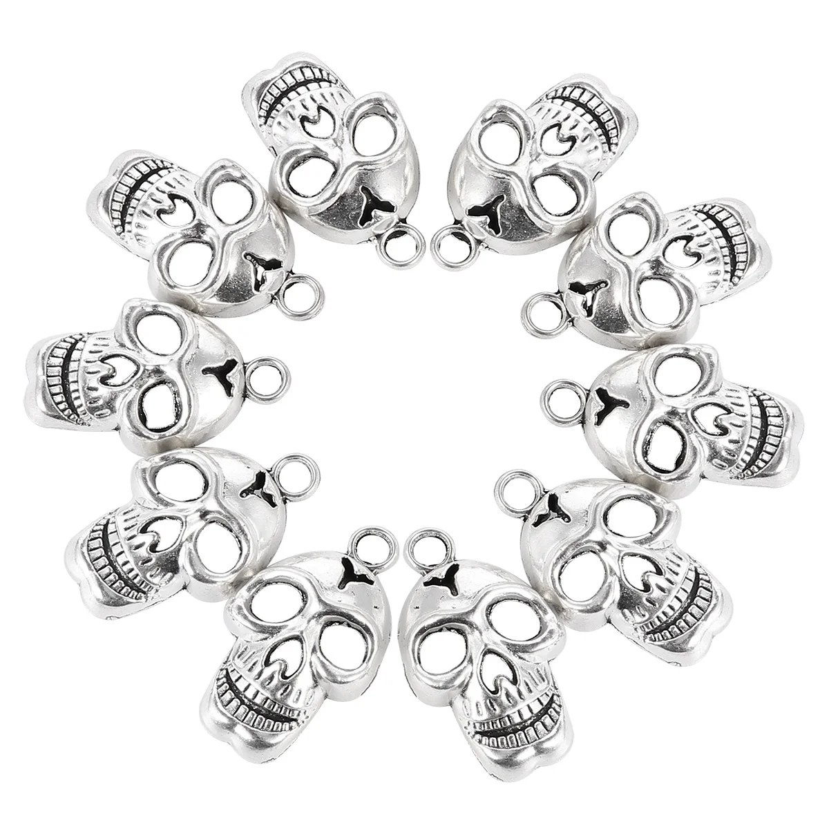 

Skull Keychain Necklace Bracelet Accessory Earring Charms Earrings Pendant Halloween Alloy