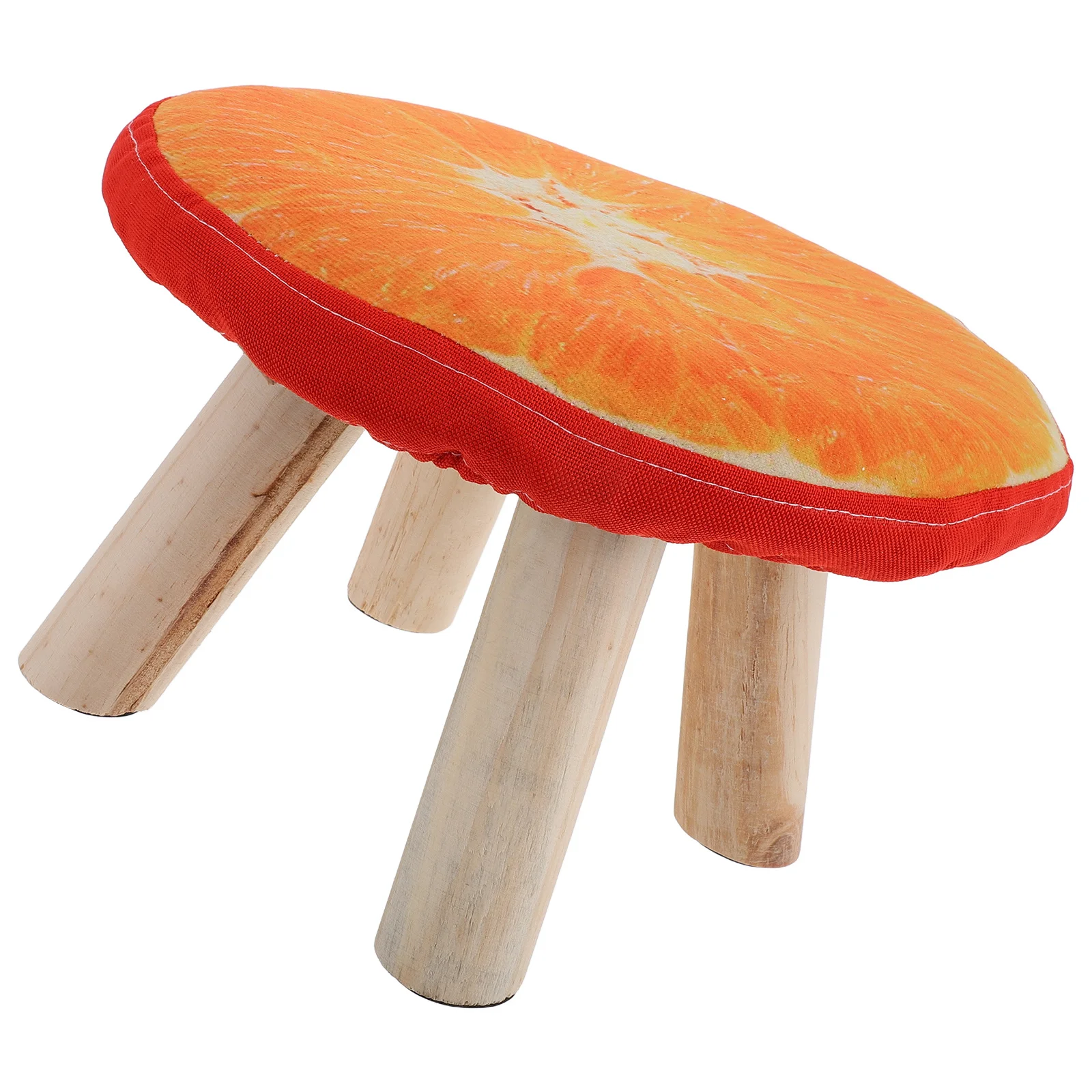 

Креативный оранжевый деревянный табурет для пеленания обуви, детский милый нескользящий маленький табурет в форме гриба, домашний маникюрный салон, подставки для ног