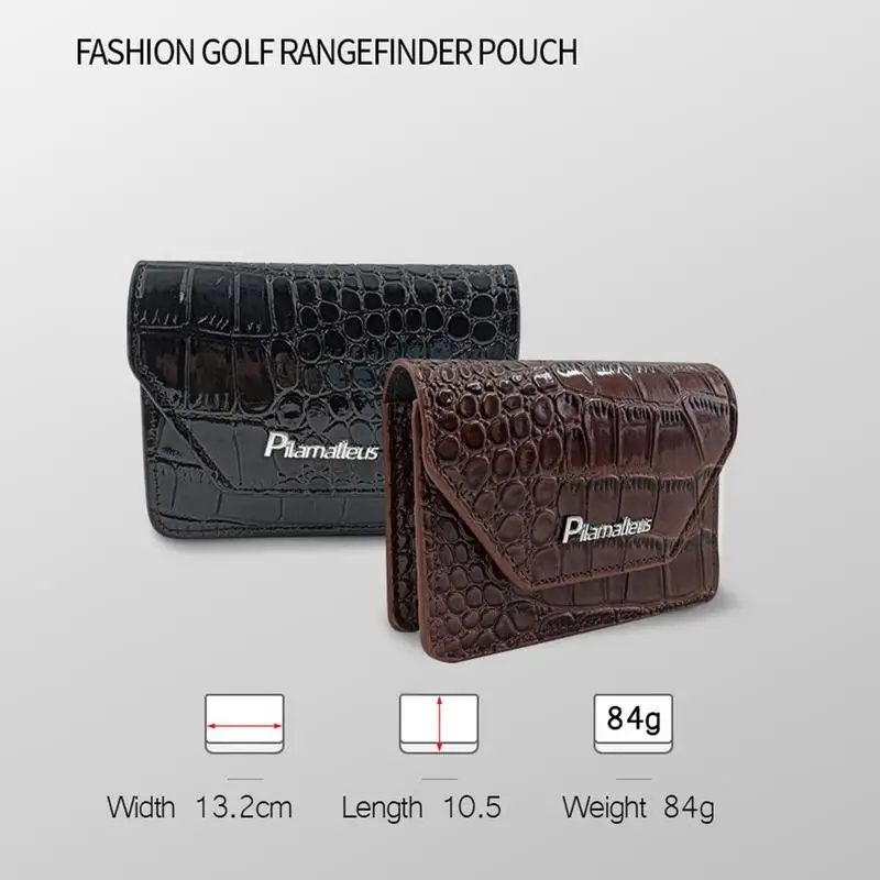 Golf Rangefinder Storage Bag Portable Shockproof PU Leather Laser Distance Meter Bags Golf Accessories Telescope Carrying Cases