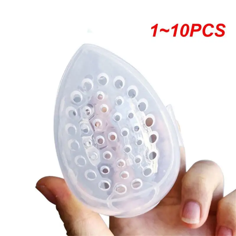 1~10PCS Makeup Egg Storage Box Dust-proof Makeup Organizer Cosmetic Sponge Storage Box Transparent Egg-shaped Storage Case Make