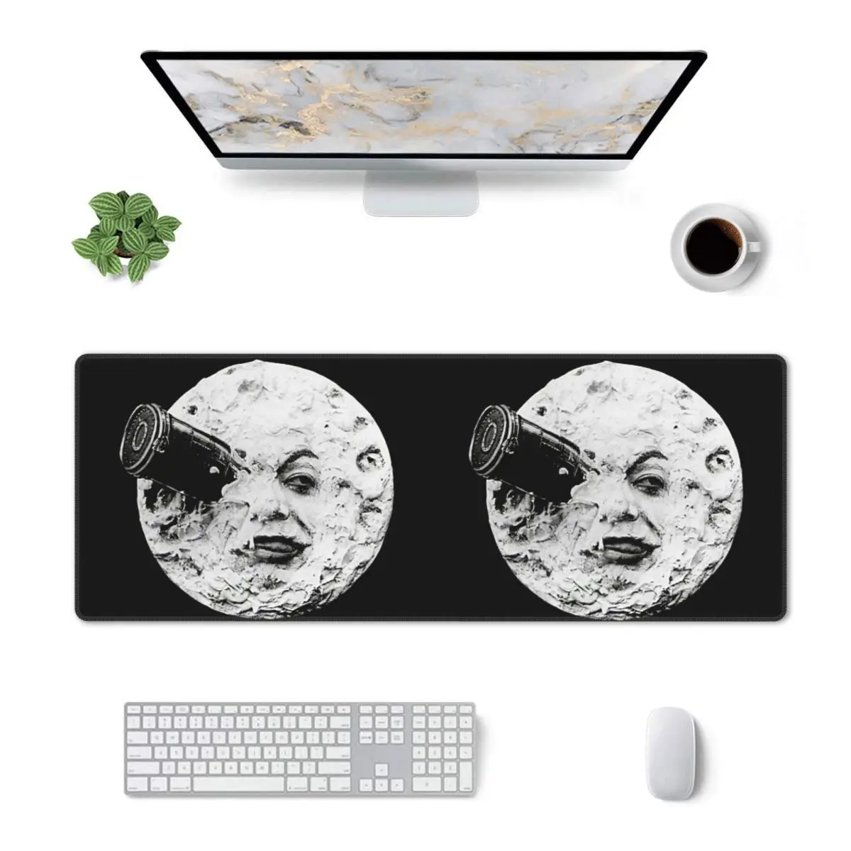 Large Mouse Pad A Trip To The Moon Gamer PC Laptop Mats Keyboard Carpet Computer Gaming Office Accessories Desk Mat