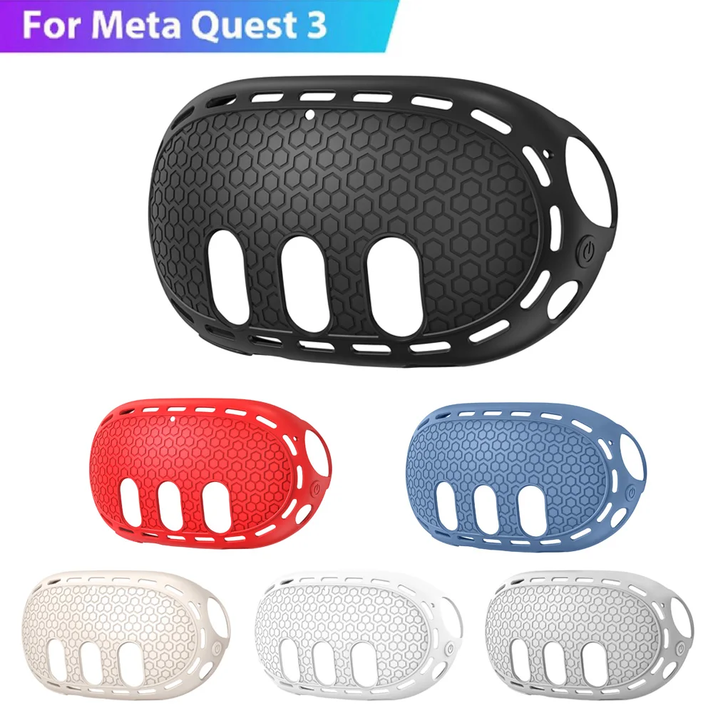 Host Protective Cover for Meta Quest 3 Silicone Dustproof Anti-Scratches Protector VR Shell Skin for Meta Quest 3 Accessories