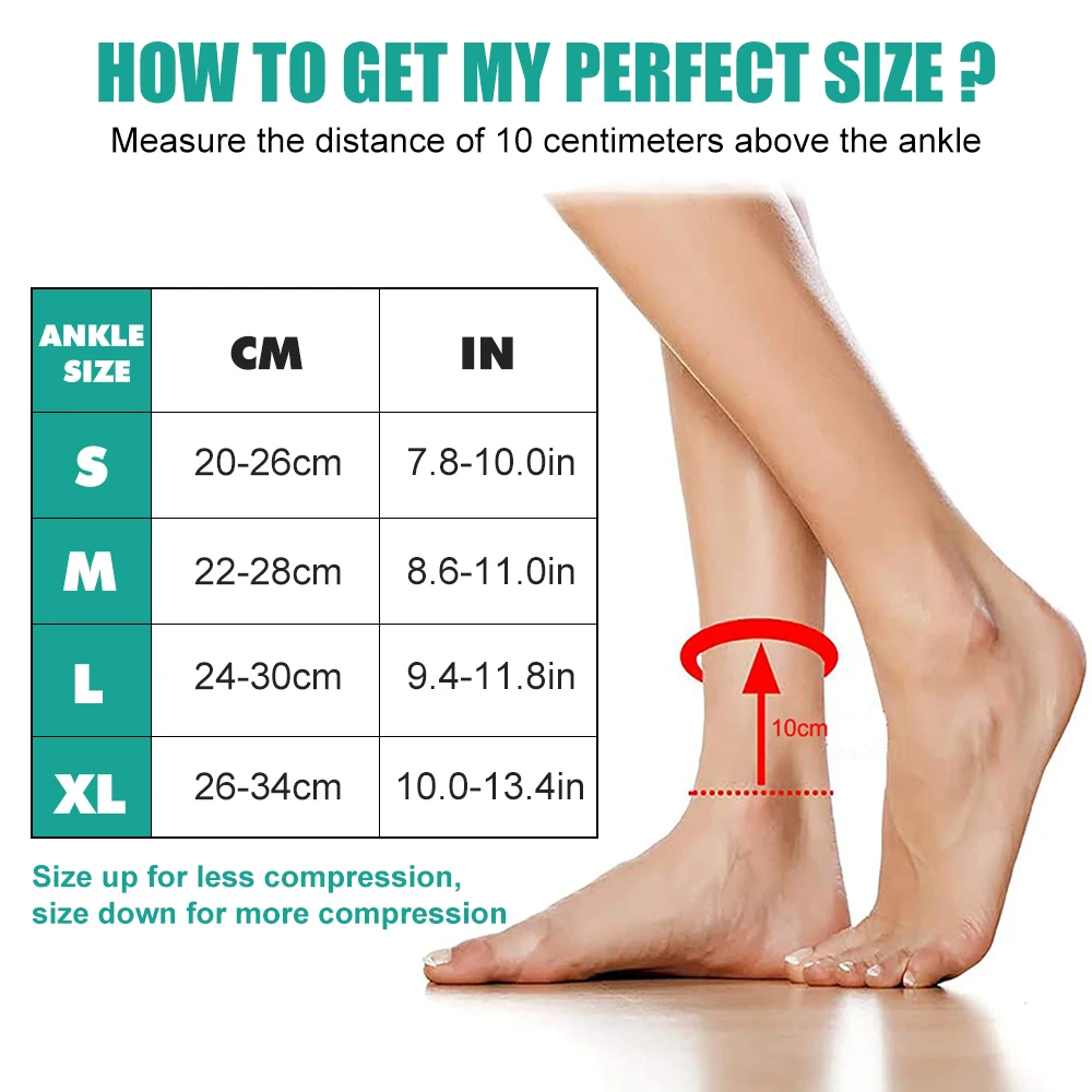 1PCS Ankle Brace with Adjustable Compression Strap, Support Sleeve for Sprained Ankle, Injury Recovery & Stability, Men Women