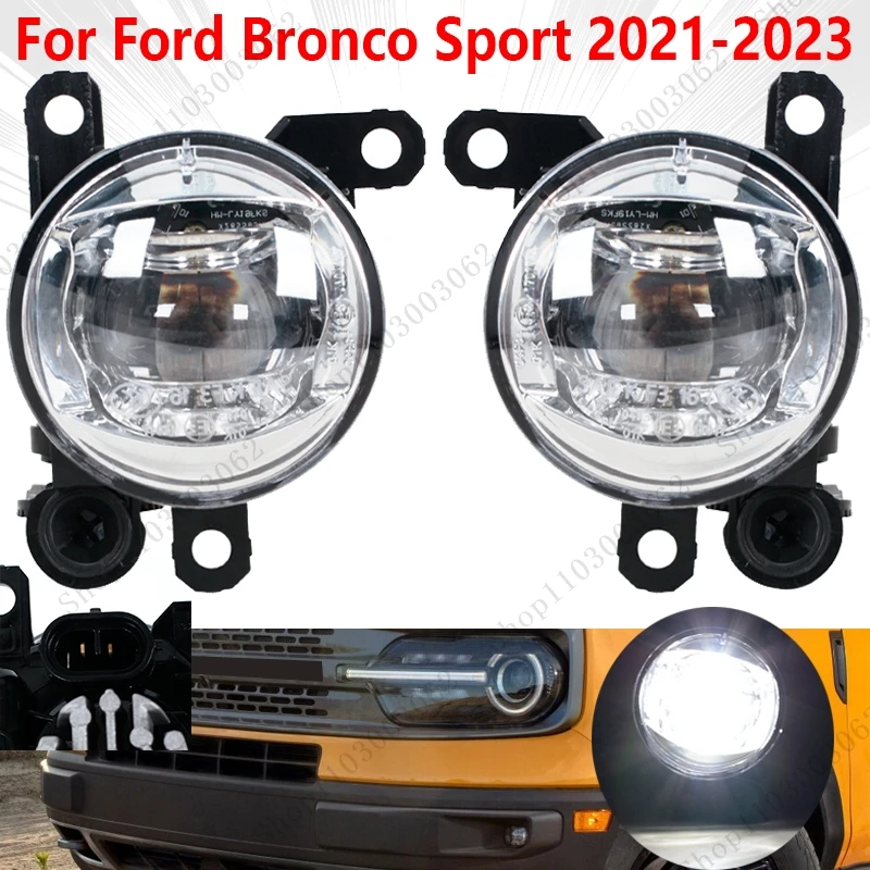 Fog Lamp  LED Front Bumper Fog Light Car Driving Lamp Bumper Signal Light For Ford Bronco Sport 2021 2022 2023