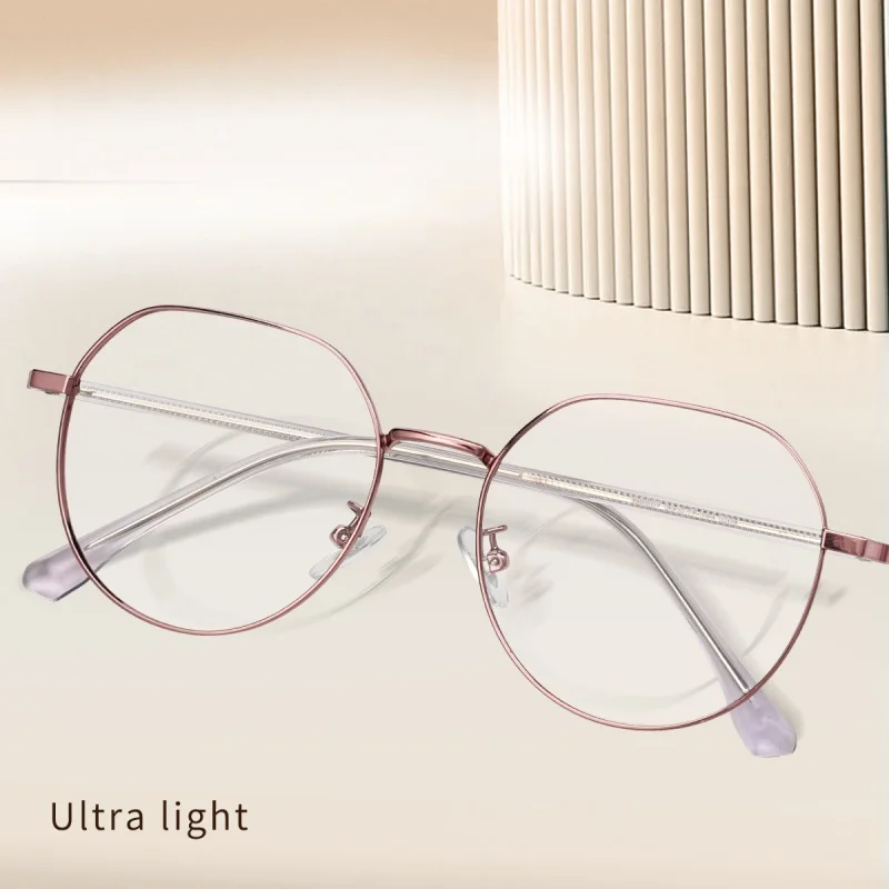 F·DRACON Metal Eyeglass Frame Retro Polygonal Women's Eyeglass Frame Ultra Light Large Frame 53mm Frame G9007