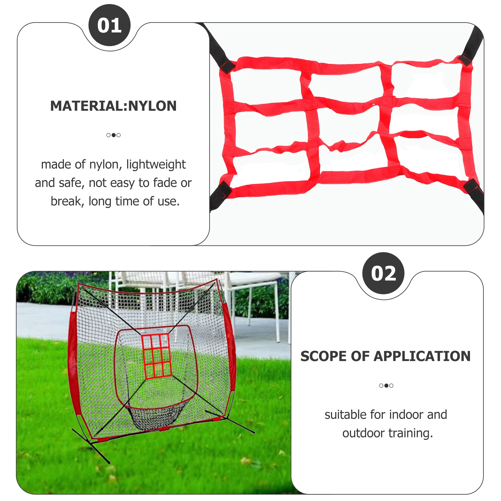 

1pcs Football Training Net Soccer Practice Equipment Lightweight Nylon Home Backyard Party School Footballing