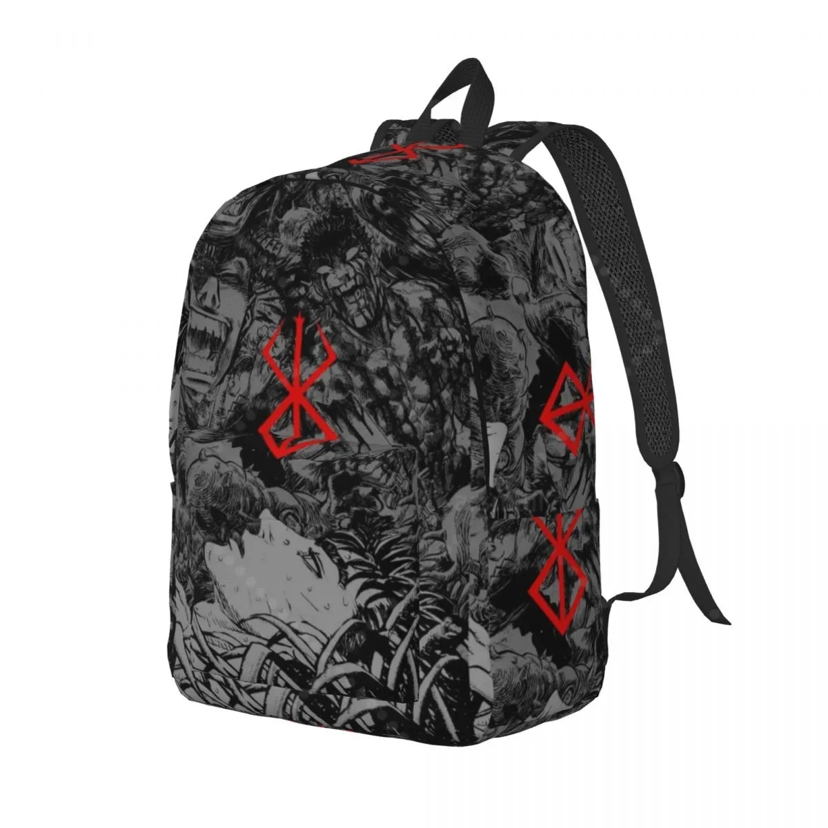 Custom Bag Anime Berserk School Backpack Women Girl Laptop Bookbag Durable Casual Daypack Lightweight Hiking Travel Bag