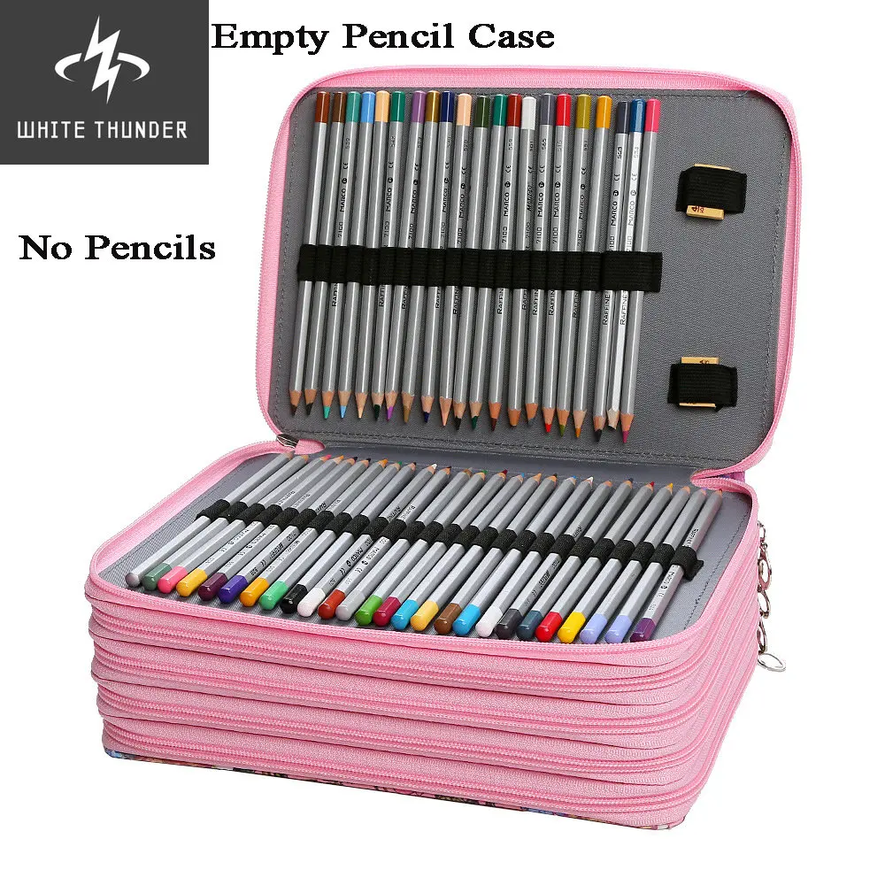 Imagem -06 - Bonito Lápis Escola Case 120 200 252 Slots Papelaria para Escritório Pencilcase Meninas Grande Capacidade Caneta Bolsa Grande Caixa Titular Suprimentos