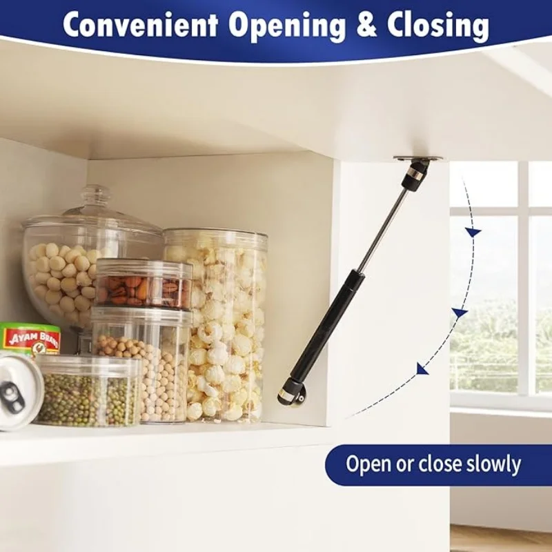 4PCS Cabinet Door Gas Struts 2-20KG Lift Supports Gas Spring Lid Support Gas Props/Shocks Kitchen Cupboard Hydraulic Hinge