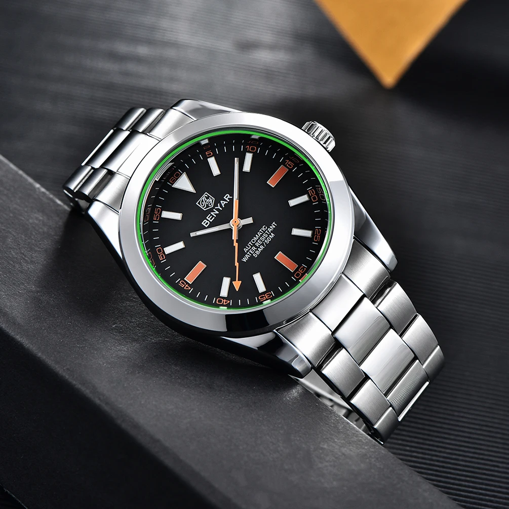 2025 New Mens Watches Luxury BENYAR Design Mechanical Watches For Man Automatic Watch Shock Resistant Waterproof Movement Clocks - Image 3