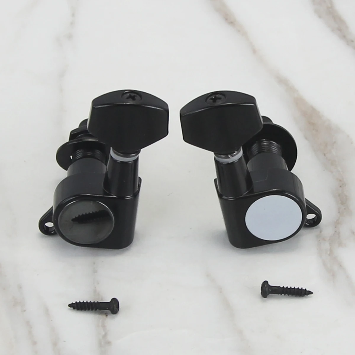 Fleor 6pcs schwarze Gitarren-Stimm tasten Heringe Maschinen köpfe 6r/6l/3 l3r zur Auswahl – Detail 4