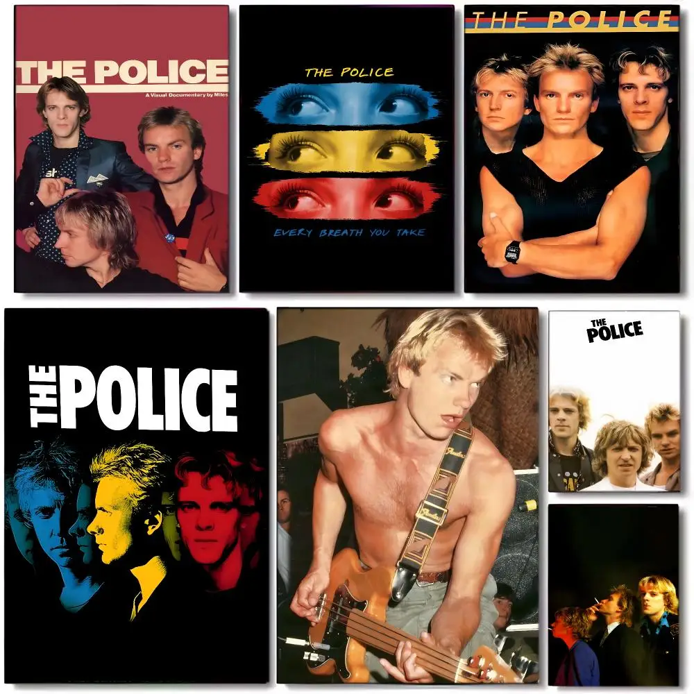 Classic Rock Band T-The Police Poster Wall art print art suitable for living room bedroom bar parlor home decor gift