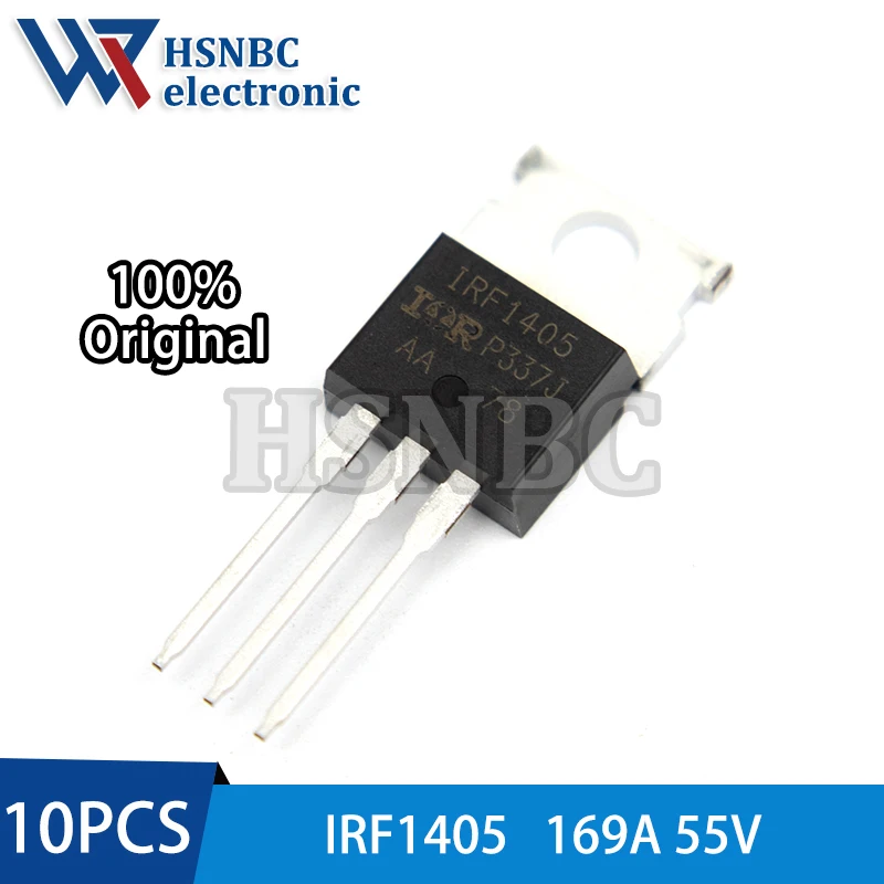 10PCS IRF1405 IRF1405PBF TO-220 169A 55V N-channel Power MOSFET Transistor 100% New Original