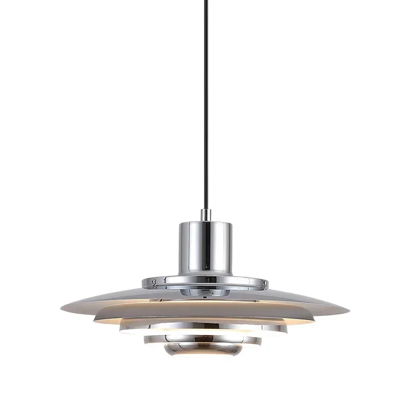 

Nordic Lamp Silver White Chandelier aluminum E27 LED Art Design Kitchen Bedroom Home Decoration Adjustable hanging Pendant Light