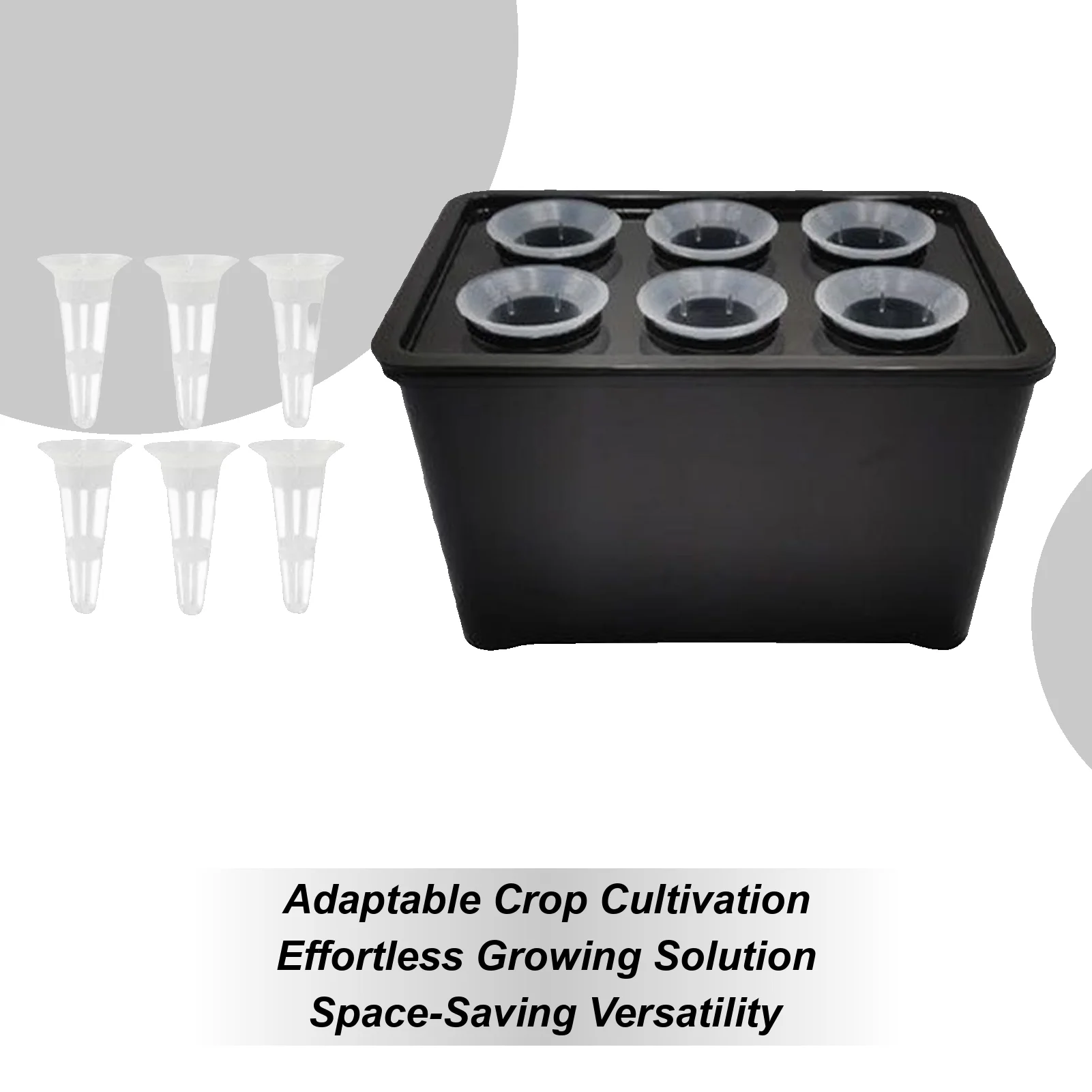 

Hydroponics Growing System Kit 6-Holes Cultivation System Garden Cultivation Box For Vegetables Flowers Fruits Indoor Outdoor