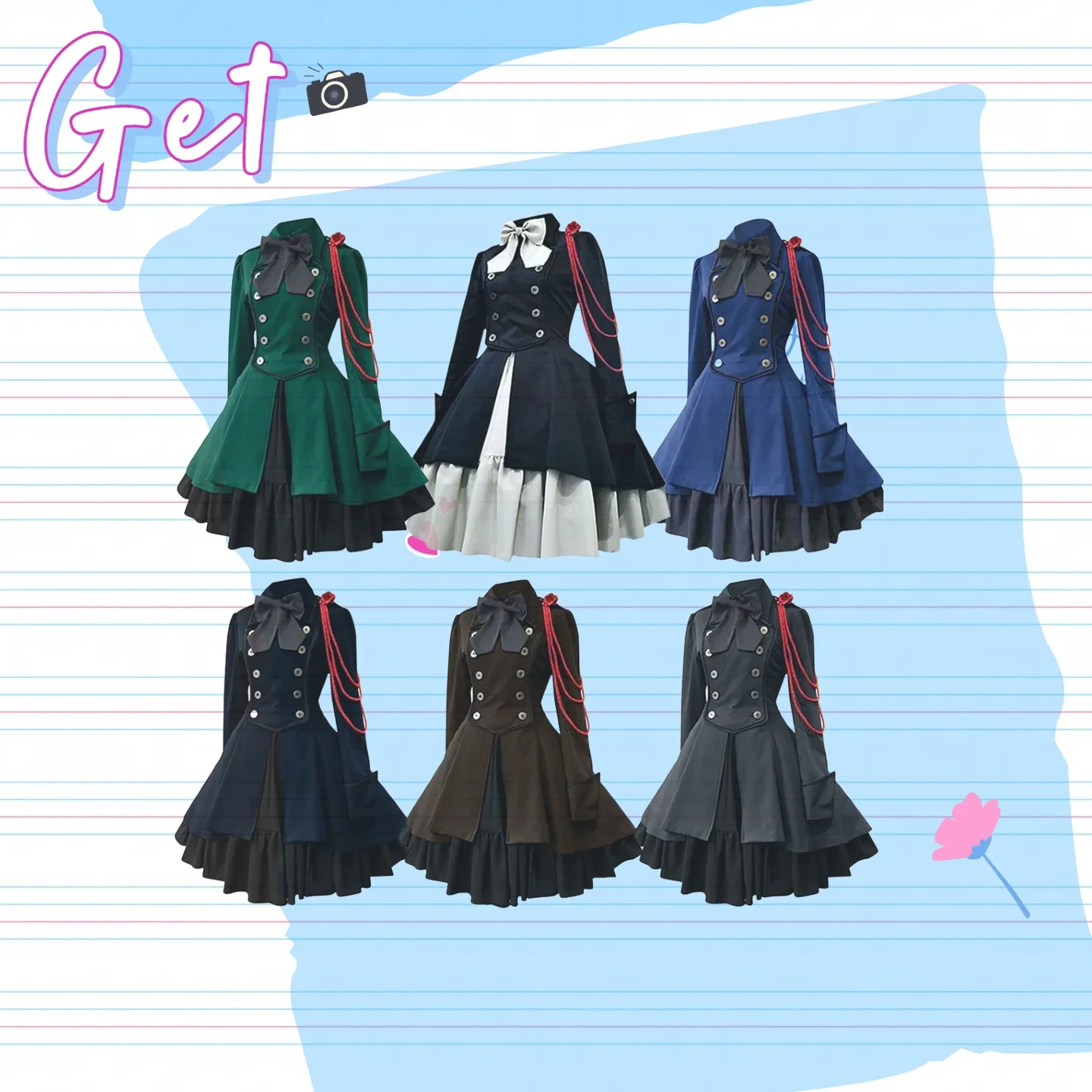 

Medieval Cosplay Costume Renaissance Gothic Dress Vintage Cosplay Skirt