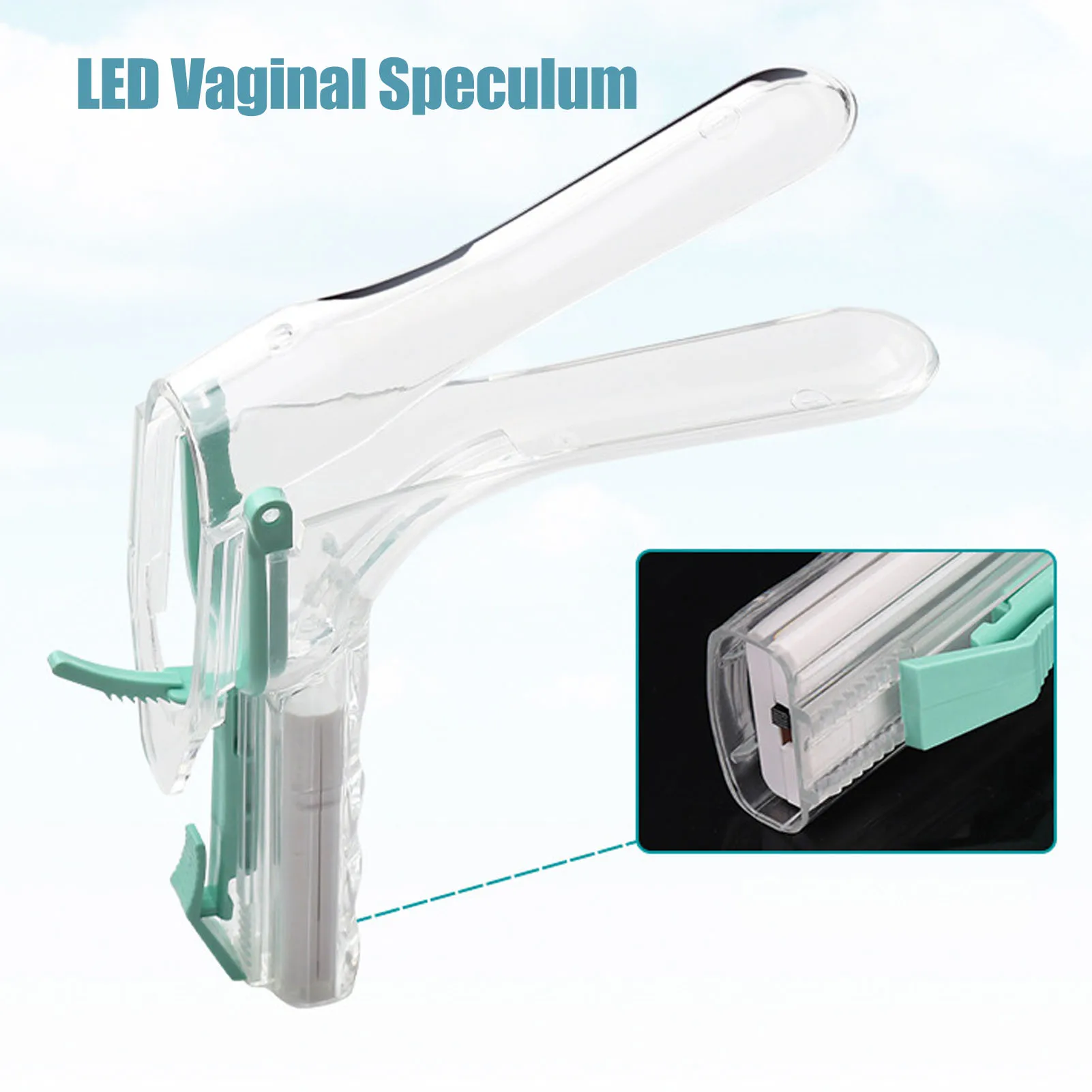 Especulo LED Especculo vaginal Especculo vaginal LED Especculo ajustable indoloro profesional reutilizable M