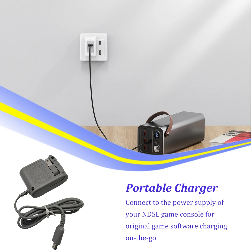 ABS Portable Charger Original Game Software Compatible For Hardcore Gamers Housewarming Power Supply US Plug