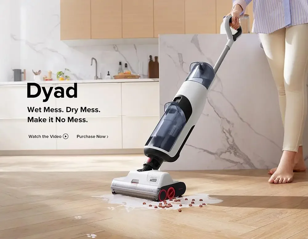 EU Warehouse Roborock Dyad 78dB 13Kpa Suction PressureWet Dry Home Industrial Wet Dry Wireless Vacuum Cleaner