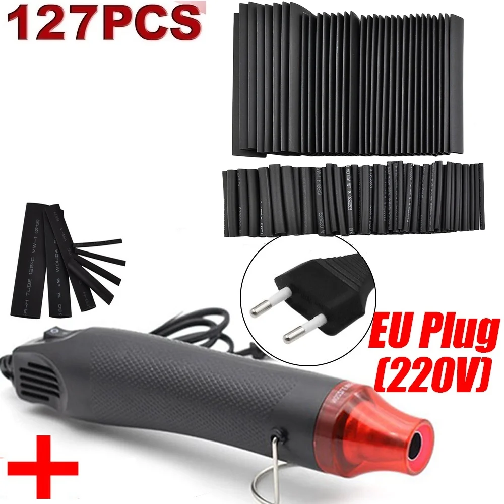 

127PCS Heat Shrink Tubing Wrapping kit 2:1 Shrinkable Wire Shrinking Wrap Tubing Wire Connect Cover Protection Sleeving