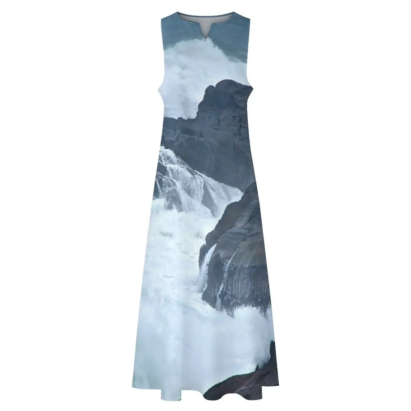 オレゴン州の海岸に衝打する波 ロングドレス プロムドレス 女性用誕生日ドレス 女性用ドレス イブニングドレス 女性用