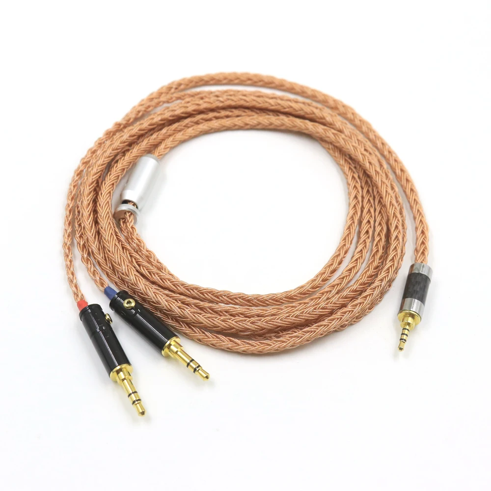 

16 Core Copper Headphone Replace Upgrade Cable For Dual 3.5 Hifiman Ananda sundara HE1000se HE6se he400 Z7M2