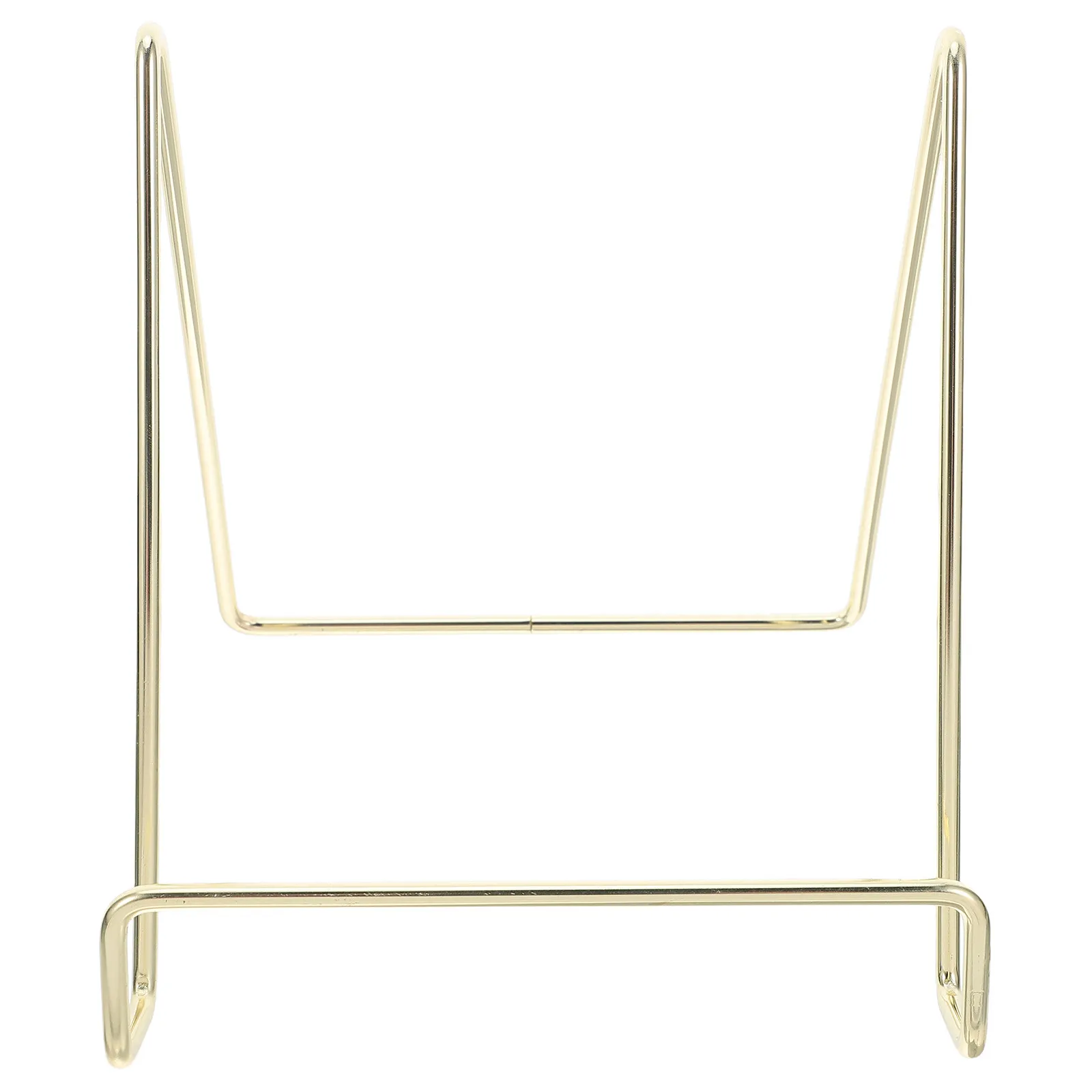Metal Book Holder Stand Curved Design For Cell Phone Tablet Desktop Office Home Kitchen Trade Show Display Golden
