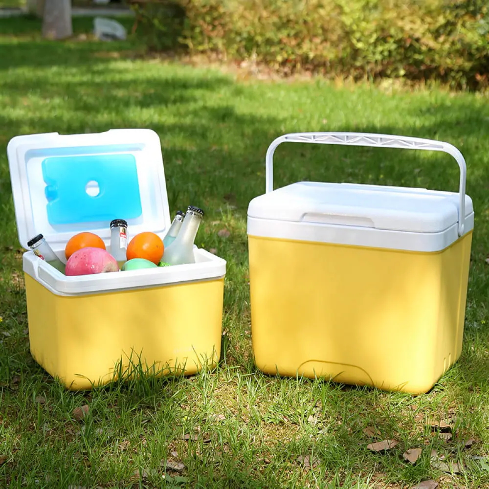 Insulated Fishing Cooler Box Picnic Food Beverage Storage Container Portable Plastic Ice Chest For Outdoor Camp Travel