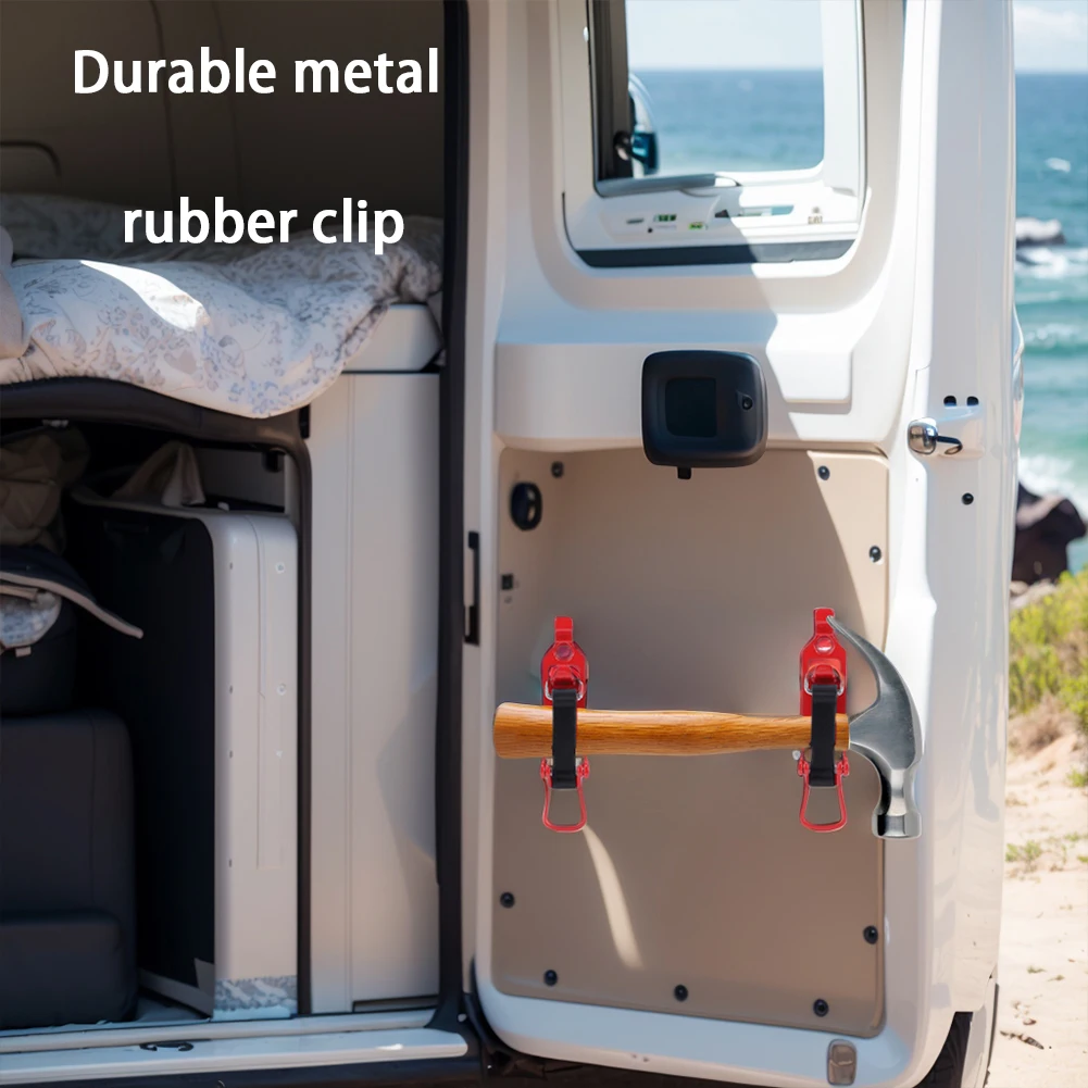 

4 PCS Shovel Holder Clamp Wall Mount Kit Metal Rubber Axe Holder Organizer Clamp Car Accessories Truck Tool Holder for Roof Rack