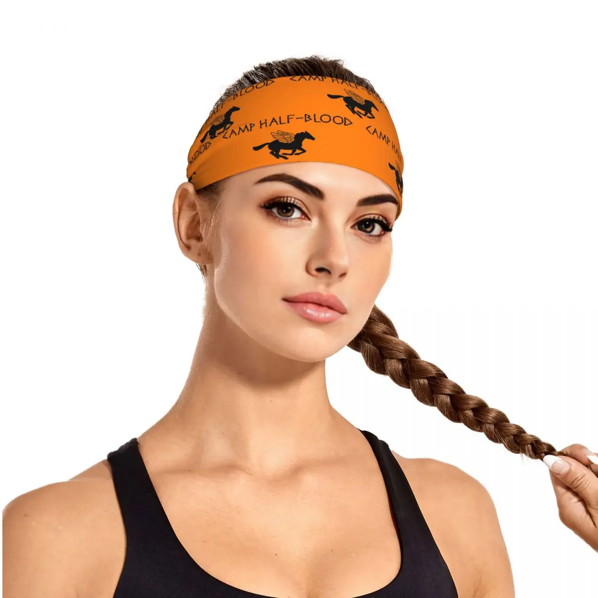 

Custom Camp Half-Blood - Percy Jackson Sweatband for Men Women Wicking Moisture Sports Sweatband Gym Yoga Running