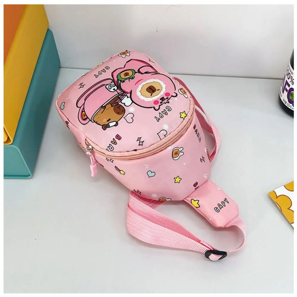 High Quality Capybara Shoulder Bag Cartoon Animal Nylon Crossbody Bag Lightweight Coin Purse For Kids
