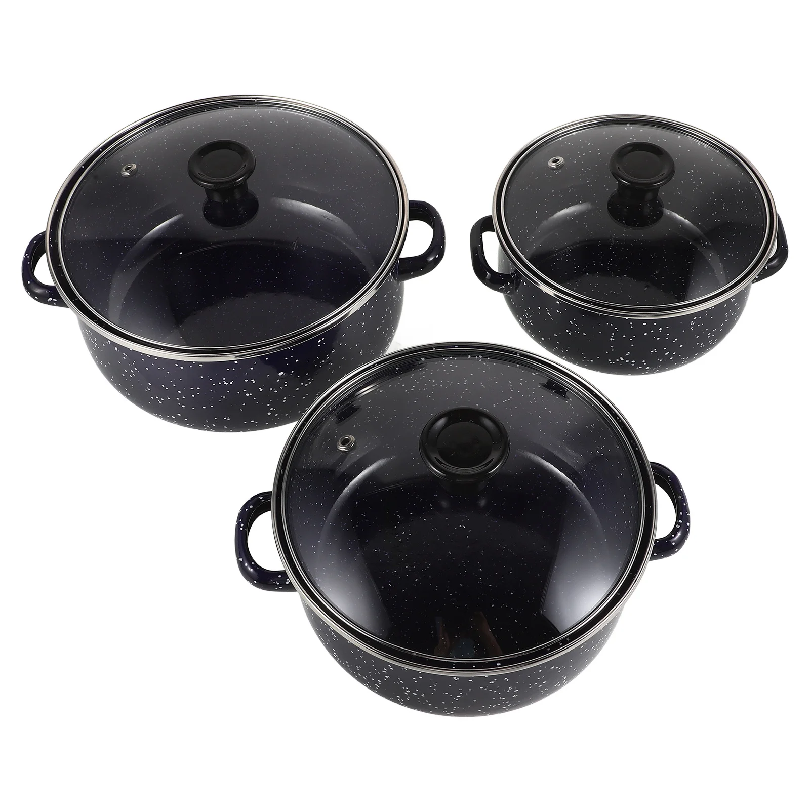 

1 set Mini Soup Pot Set Enamel Cooking Pots Non Stick Small Saucepan For Milk Desserts Instant Noodles Portable Kitchenware