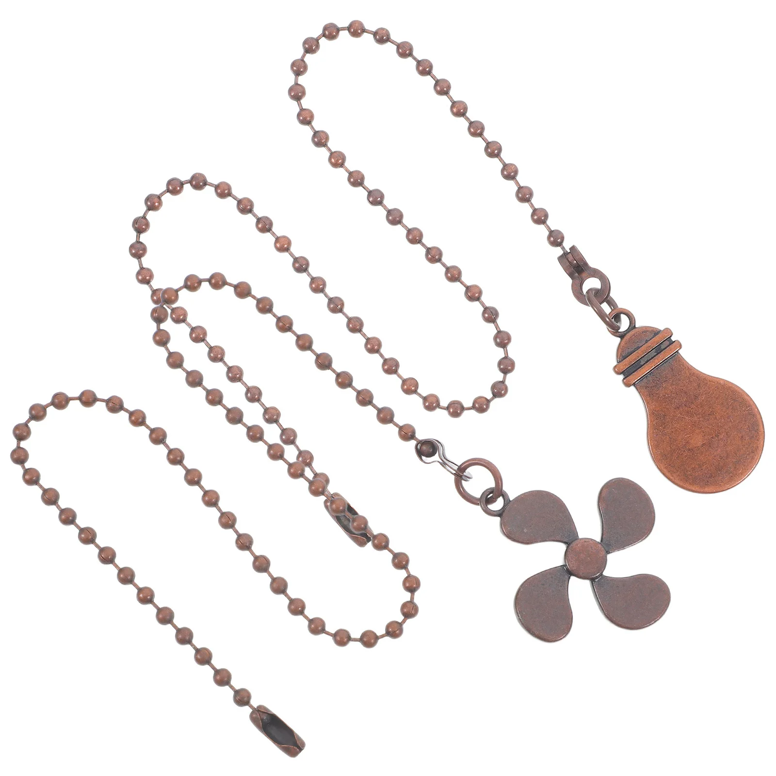 2 قطعة مروحة السقف سلسلة سحب بني داكن خمر قلادة الزخرفية مفتاح الإضاءة موسع الكلاسيكية استبدال المصباح ل