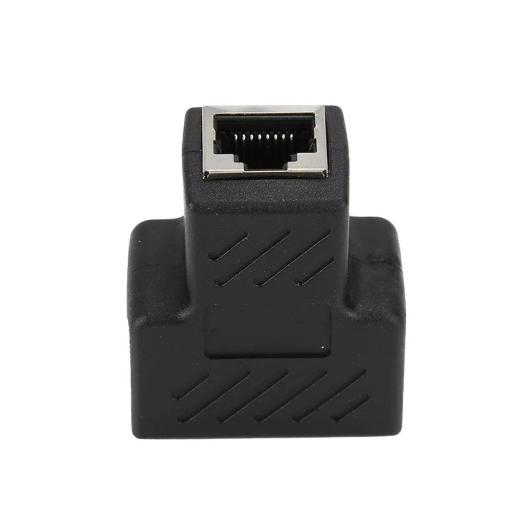 LAN fêmea 1 a 2 maneiras extensor rede conector acoplador adaptadores RJ45 divisor