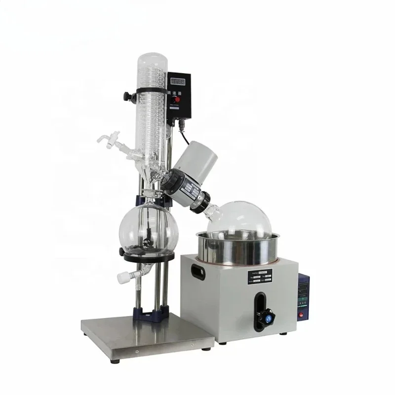 5L Desktop Rotary Evaporator Heating Bath And Vacuum Pump Essential Oil Extraction And Distillation Equipment