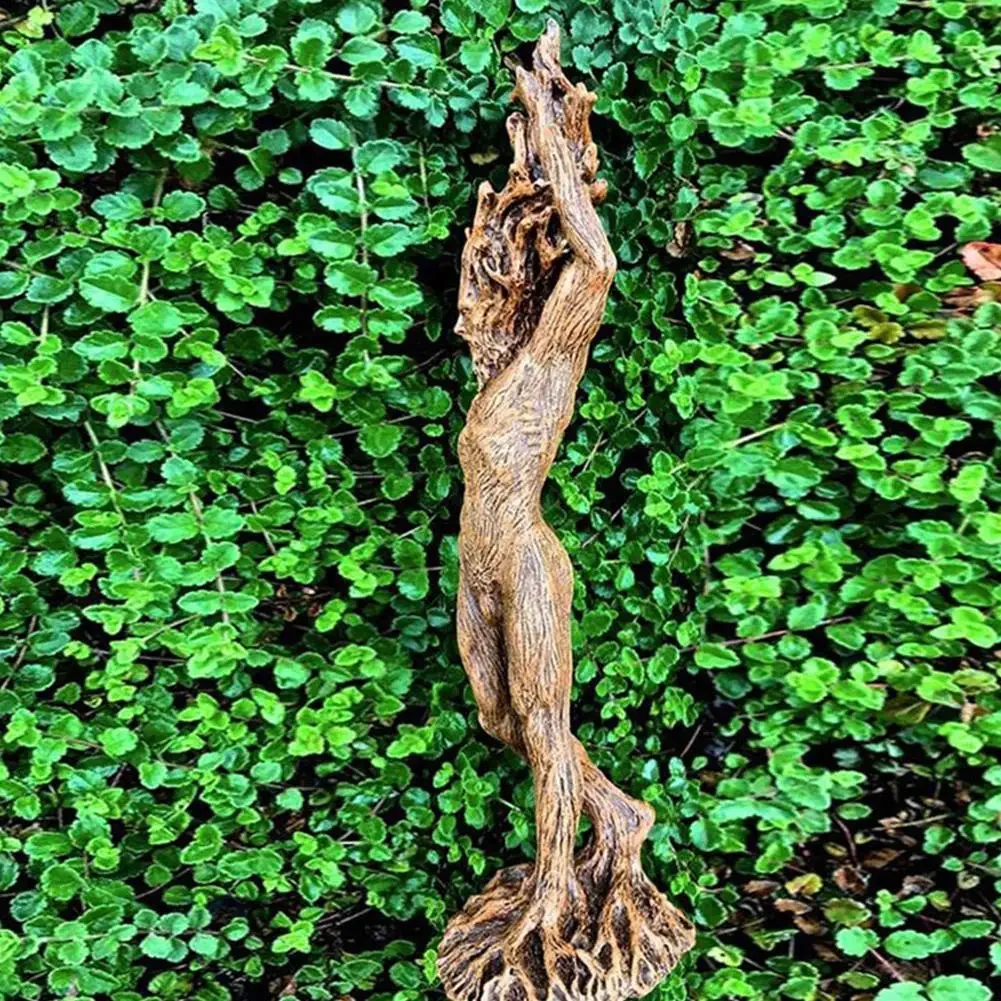 Forest Goddess Statue Resin Ornaments Garden Handicraft Tree God Ornament Crafts Ornaments Green Man Statue Tree God Ornaments